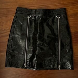 Michelle mason patent leather skirt